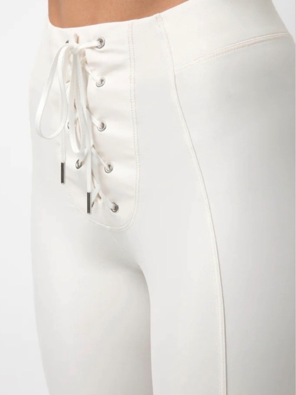 Good American Bombshell Ivory Lace Up Leggings (2XL) - Picture 2 of 13
